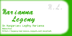 marianna legeny business card